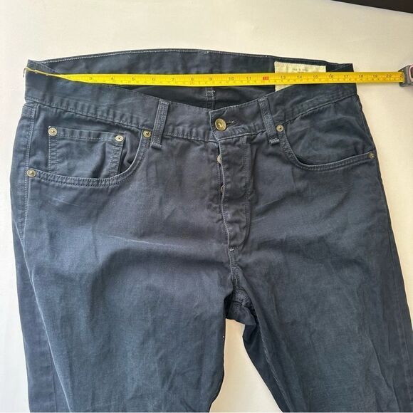 Rag & Bone standard issue fit 2 distressed Navy men’s button fly pants size 34 - Picture 5 of 11